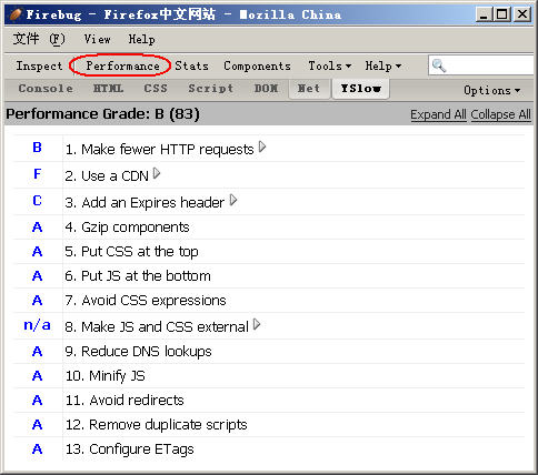 firefox,firebug,yslow